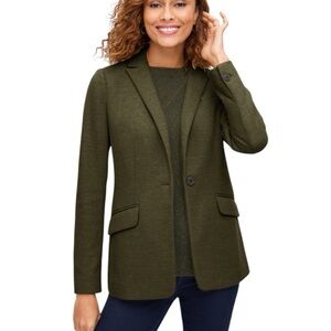 Talbots Blazer Women's Olive Green Blazer Suit Jacket Career size 18 NWT